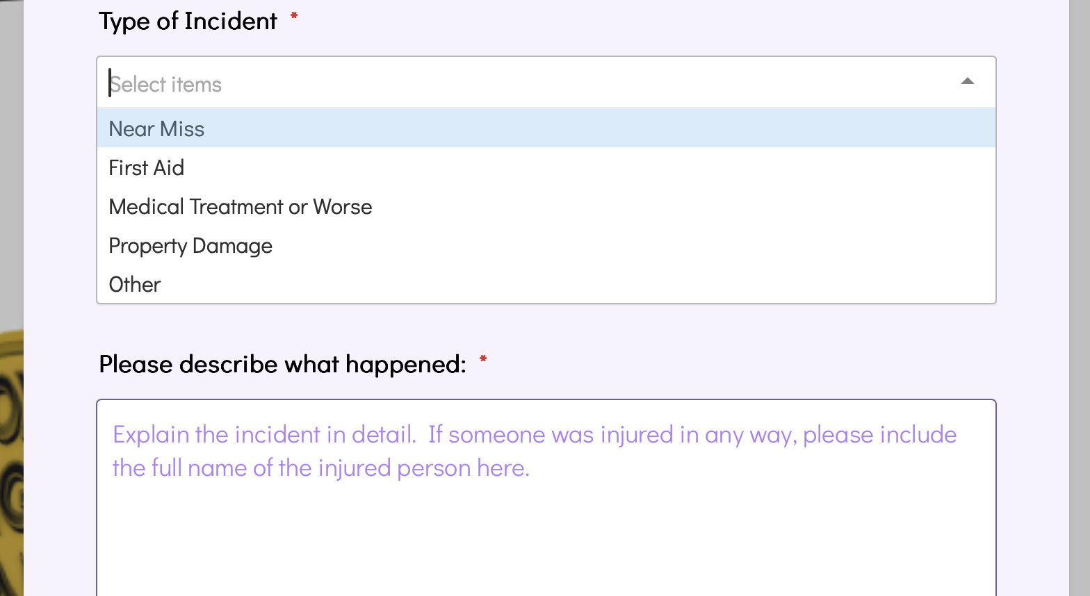 Incident Report - Image